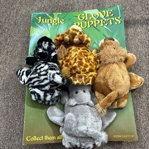 2004 Caltoy Jungle Glove Puppets 4 on Card Brand New Lot of 4